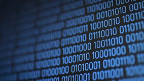 Close up of computer screen with blue 0 and 1 digits moving on black background. Flow of information using binary code, programming, coding concept - Powered by Shutterstock - Get 15% off with code: PIKWIZARD15