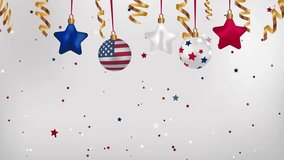 Silver background Snow template Winter scene Christmas background Copy space Snowfall Xmas ornaments New year animation Gold serpentine Falling stars - Powered by Shutterstock - Get 15% off with code: PIKWIZARD15