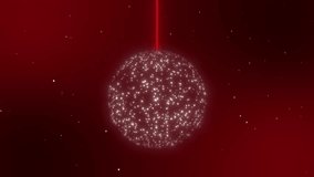 Red Christmas ball, a celestial sphere illuminating the winter night sky, a magical holiday decoration - Powered by Shutterstock - Get 15% off with code: PIKWIZARD15