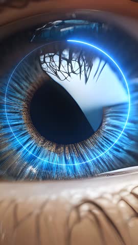 Eye animation vertical video footage