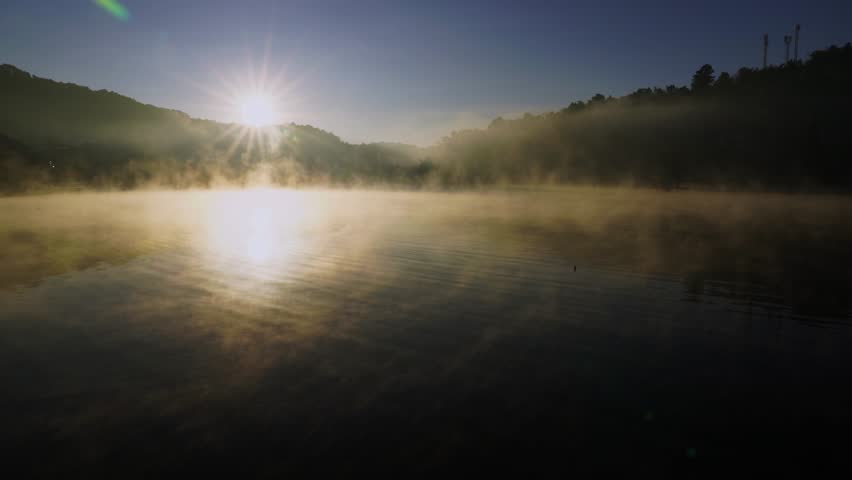 Landscape Lake misty at Ban Ruk Thai, Mae Hong Son with sunshine tourism authority of thailand