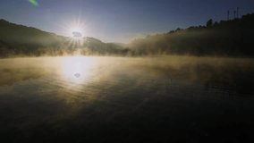 Landscape Lake misty at Ban Ruk Thai, Mae Hong Son with sunshine tourism authority of thailand - Powered by Shutterstock - Get 15% off with code: PIKWIZARD15