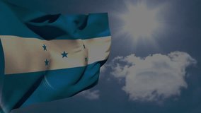 Animation of financial data processing over flag of honduras. Global business, computing, data processing and connections concept digitally generated video. - Powered by Shutterstock - Get 15% off with code: PIKWIZARD15