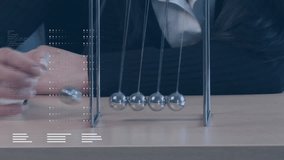 Animation of network of connections with globe over caucasian businesswoman in office. Global business, computing, data processing and connections concept digitally generated video. - Powered by Shutterstock - Get 15% off with code: PIKWIZARD15