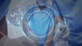 Animation of data processing over diverse surgeons in hospital. Global medicine, healthcare services, computing and data processing concept digitally generated video. - Powered by Shutterstock - Get 15% off with code: PIKWIZARD15