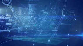 Animation of clock moving and data processing. Global business, connections, computing and data processing concept digitally generated video. - Powered by Shutterstock - Get 15% off with code: PIKWIZARD15