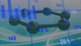 Animation of financial data processing over molecule. Global business, networks, connections, computing and data processing concept digitally generated video. - Powered by Shutterstock - Get 15% off with code: PIKWIZARD15