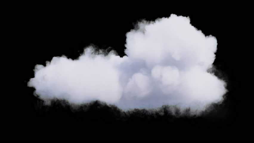 Fluffy Cloud On Alpha Loop. Realistic 3d render simulation.
