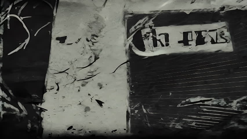 Torn paper collage style grunge overlay with scattered print details, scratches, and tape residue, analog lo-fi vibe for punk visuals, zine-inspired edits, and music promos.