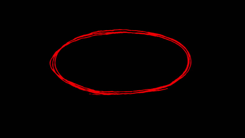 Oval frame hand drawing scribble. Irregular brush drawing elements shaking animation