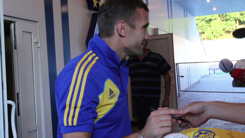 KIEV, UKRAINE - JUNE 13: Famous football player (celebrity) Andriy Shevchenko