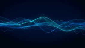 Futuristic Blue Wave Technology Animation in Dark Environment. Smooth flowing and dynamic digital waveforms. Ideal for technology themed backgrounds and presentations. - Powered by Shutterstock - Get 15% off with code: PIKWIZARD15
