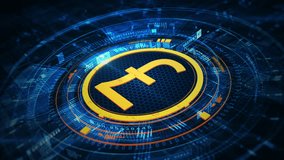 Pound symbol set within a futuristic blue digital interface, representing digital currency, fintech, and financial innovation in the UK economy. Business and financial investment concept - Powered by Shutterstock - Get 15% off with code: PIKWIZARD15