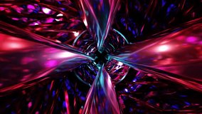 Abstract background 3D animation moving through shiny glass metal and neon lights tunnel, loop - Powered by Shutterstock - Get 15% off with code: PIKWIZARD15