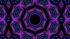 Colorful futuristic psychedelic kaleidoscope abstract background. Kaleidoscope mandala with neon effect. Music video seamless looping animation for new year party, music festival, summer, christmas - Powered by Shutterstock - Get 15% off with code: PIKWIZARD15