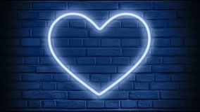 Flashing neon blue heart flickering against a brick wall. Vibrant concept, urban art, love. - Powered by Shutterstock - Get 15% off with code: PIKWIZARD15