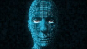 Artificial intelligent chatbot talking with customer and speaks technical words. Futuristic talking head of the large language model trained on the whole internet. Neural language prnocessing, render. - Powered by Shutterstock - Get 15% off with code: PIKWIZARD15