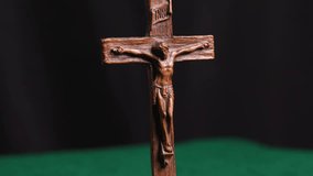 Wooden Jesus on cross Christianity symbol turning 1 - Powered by Shutterstock - Get 15% off with code: PIKWIZARD15