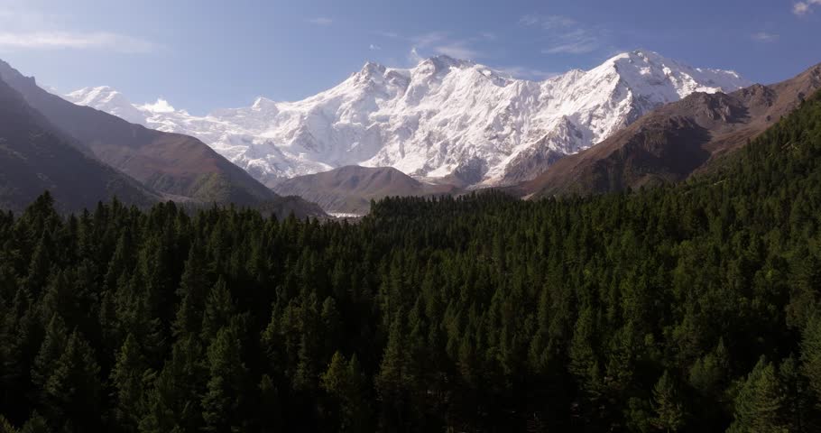Drone Reveals Glaciers, Nanga Parbat Base Camp from Above Famous Fairy Meadows.