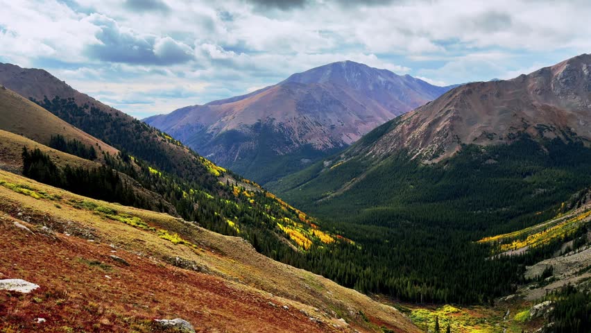 Mt Elbert above treeline Mount Massive trail wilderness area Collegiate Peaks summer fall autumn Rocky Mountains Colorado summit hiker hiking 14er Sawatch Range Buena Vista morning cold left motion