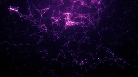 Purple abstract network of glowing lines and particles. Mystical and futuristic background, 4k video, motion design - Powered by Shutterstock - Get 15% off with code: PIKWIZARD15
