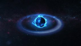 Blue Pulsar. Magnetized Neutron Star Emitting Beams of Electromagnetic Radiation. Distant Alien Planet. Supernova. Powerful Blue Sun. A Planet that is Coming to an End. Planet Rings. Distant Space. - Powered by Shutterstock - Get 15% off with code: PIKWIZARD15