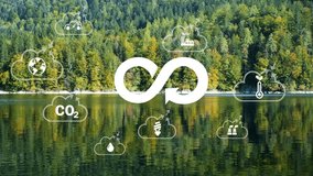 Circular economy concept for future business growth and environmental sustainability and reduce pollution for future business and environmental growth.4k - Powered by Shutterstock - Get 15% off with code: PIKWIZARD15