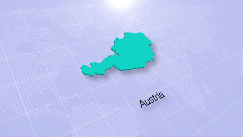 Austria Map Displayed On A Modern Clean White Background