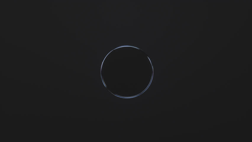 3d glass rotating cylinder with dispersion effect. Dark background. Trendy iridescent colors. 4k seamless looped animation.