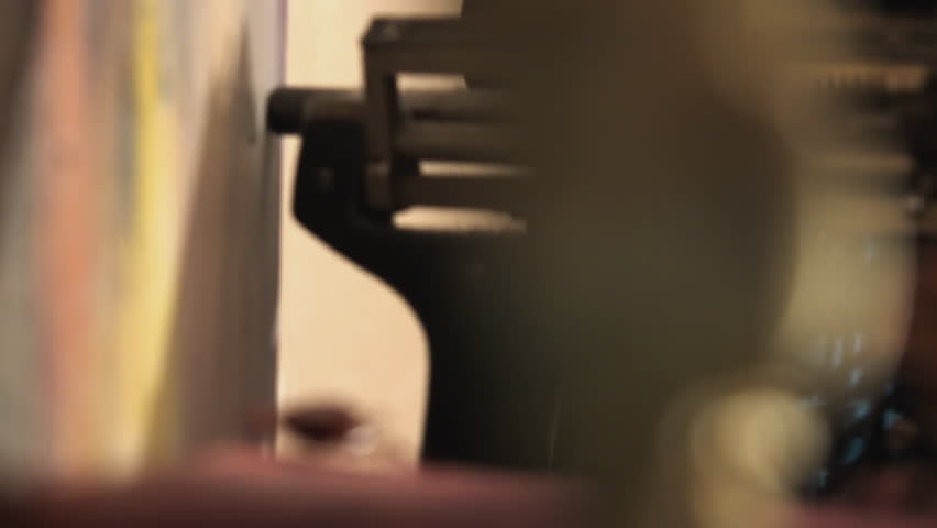 Massive cockroach, Periplaneta americana, exploring space with antique books and old objects