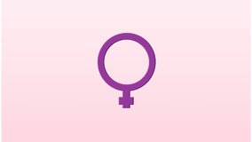 Animation of purple male gender symbol against copy space on pink background. Gender equality concept - Powered by Shutterstock - Get 15% off with code: PIKWIZARD15