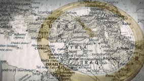 Animation of clock with fast moving over map of europe showing travel route. European, location, journey, route, orientation, time, time zone, destination and travel, digitally generated video. - Powered by Shutterstock - Get 15% off with code: PIKWIZARD15