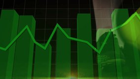 Animation of green graph processing data over legs of footballer kicking ball with flag of france. Data, connection, technology, sport, french, patriotism and competition, digitally generated video. - Powered by Shutterstock - Get 15% off with code: PIKWIZARD15