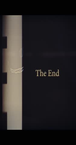 The End - modern old movie style ending text | 4k video vertical format