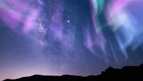 Aurora Purple and Milky Way Galaxy Canyon Loop Southwest - Powered by Shutterstock - Get 15% off with code: PIKWIZARD15