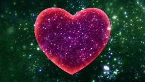 Vibrant stylized heart design with glittering particles seamless loop 4k. - Powered by Shutterstock - Get 15% off with code: PIKWIZARD15