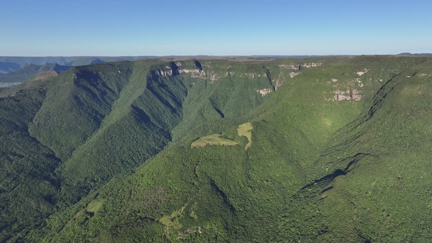 Scenic Canyons At Praia Grande In Santa Catarina Brazil. Beauty Cliffs Scenery. Top Of Mountains Scene. Canyons Background. Scenic Canyons At Praia Grande In Santa Catarina Brazil. Nature Landscape.