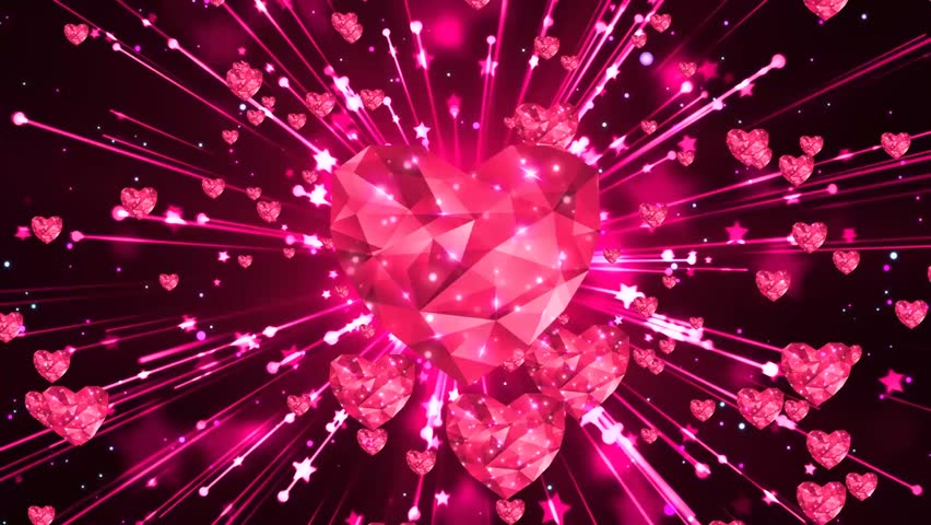 beautiful flying hearts amazing animation
