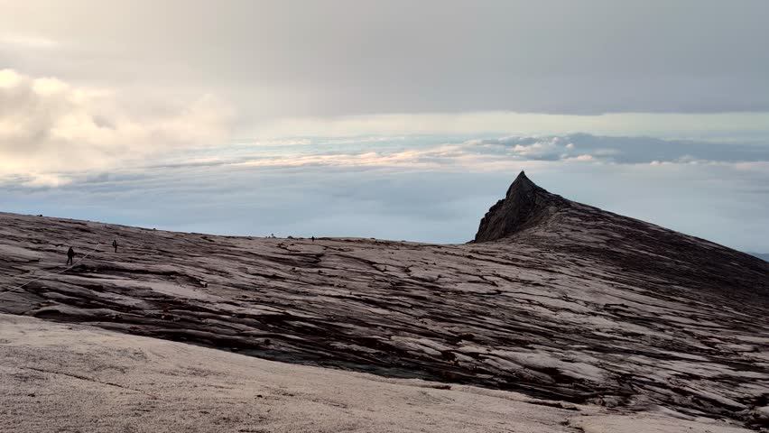 Time lapse of the view from the peak of Mount Kinabalu, Sabah Malaysia