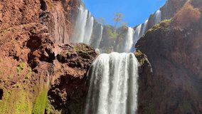 Ouzoud Waterfalls water cascade Morocco natural nature popular tourism destination - Powered by Shutterstock - Get 15% off with code: PIKWIZARD15