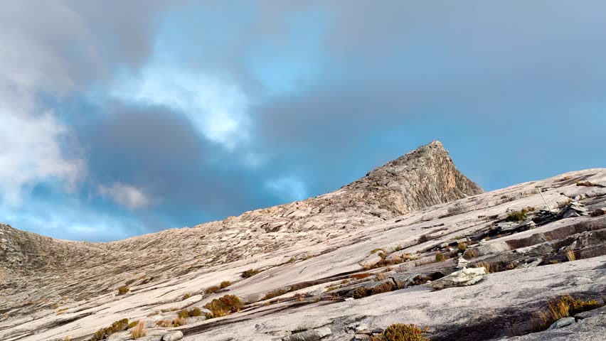 Time lapse of the view from the peak of Mount Kinabalu, Sabah Malaysia