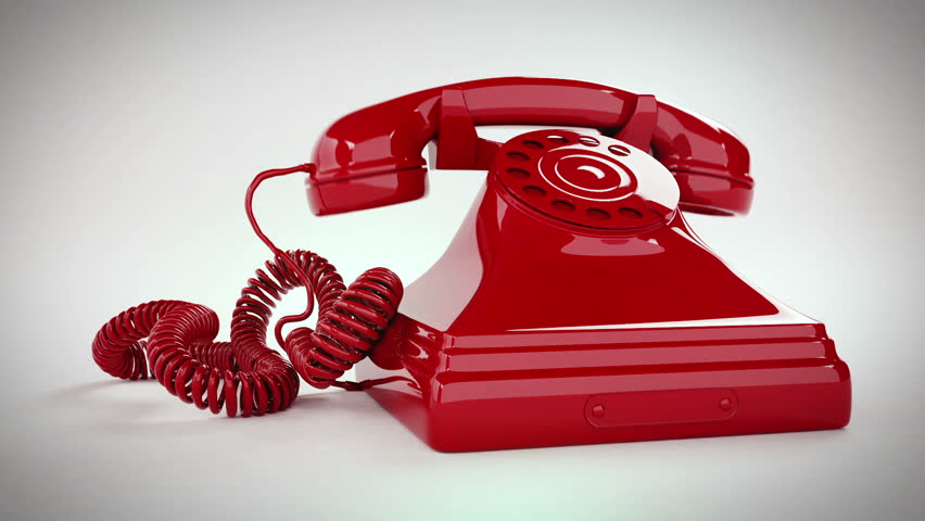 Ringing Red Retro Telephone. Cg Stock Footage Video (100% Royalty-free ...