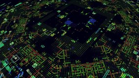 Futuristic Hud technology concept animation, digital motherboard background suitable for motion graphics about data transfer signals, digital simulations, and computer chips. - Powered by Shutterstock - Get 15% off with code: PIKWIZARD15