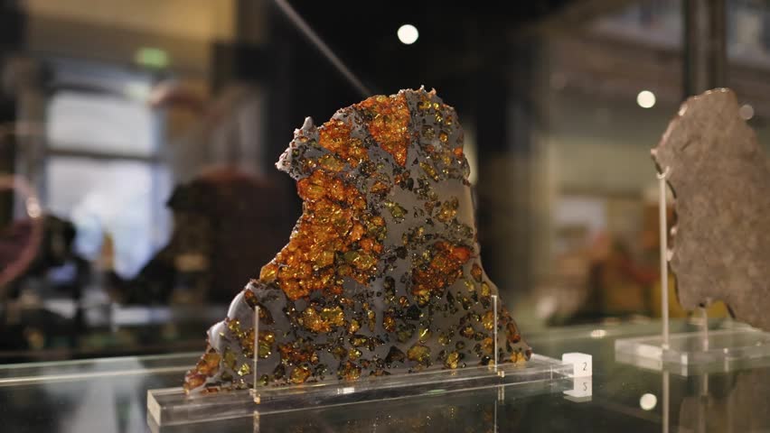 Rare earth minerals displayed in museum exhibit