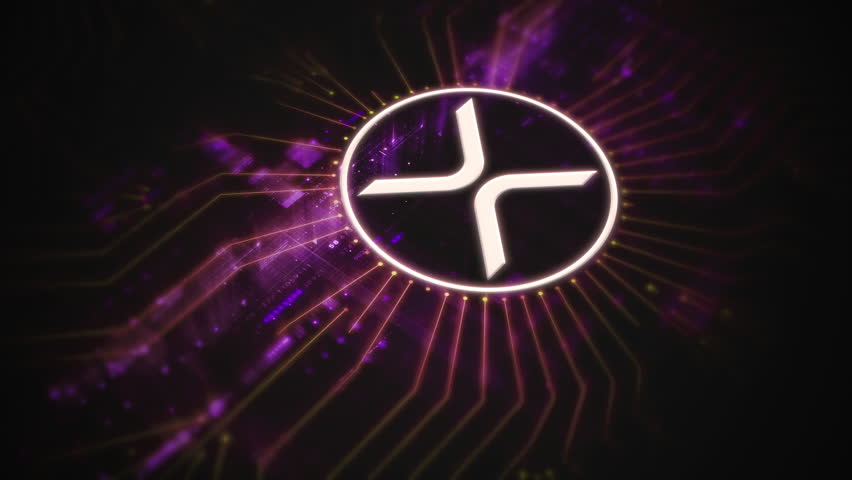 Futuristic digital background highlighting advanced cryptocurrency and encryption technology, featuring blockchain networks and secure cryptographic systems : Ripple coin, XRP