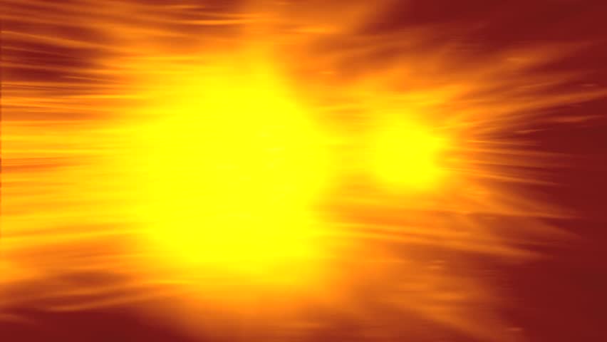 The video features a sun-like object emitting and splitting light waves in various directions. The radiant waves create a mesmerizing, energetic display, symbolizing warmth, energy, and expansion.