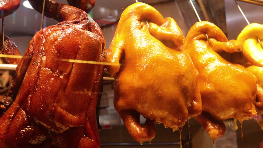 Crispy roasted ducks and geese in Hong Kong