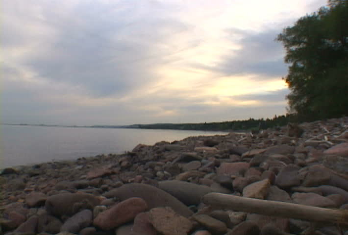 Lake Superior scenic near sunset.