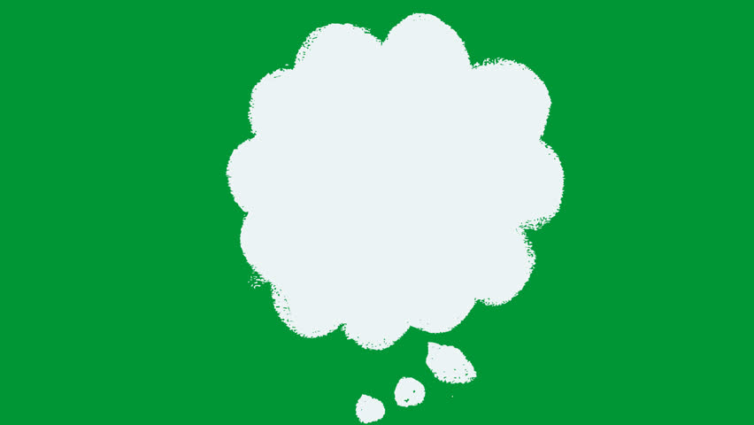 speech balloons on green screen