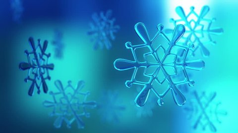 Loopable animation of conceptual snowflake. Soft edges can make impression that it's made of candy. Representing winter time, xmas holidays.